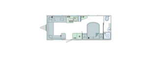 Layout of 4 Berth Caravan