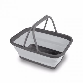 Product image for COLLAPSIBLE WASHING BASKET GREY