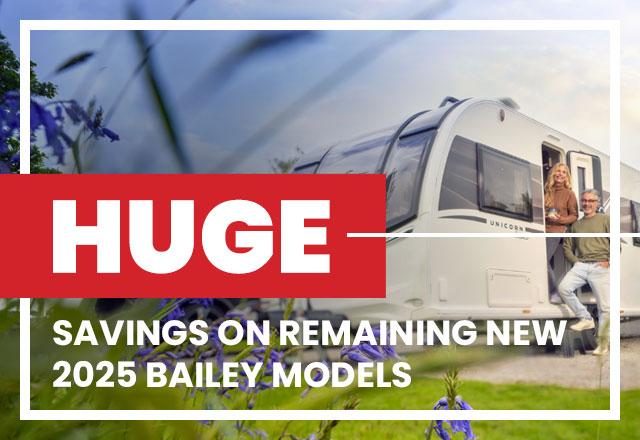 Huge savings on remaining new 2025 Bailey Models